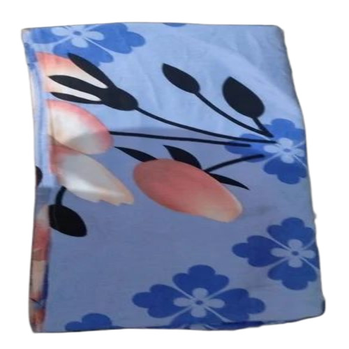 Blue Cotton Printed Bed Sheet