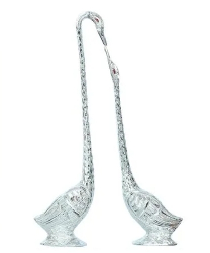 Modern Aluminum Swan Pair Statue
