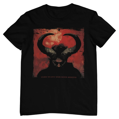 Mens Black Printed T Shirt