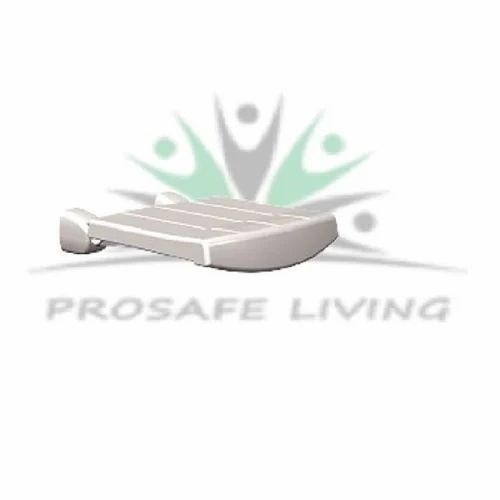 Soft Lift Up Wall Mounted Shower Seat - Color: White