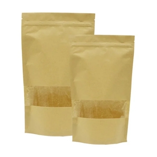 Brown Color Stand Up Zipper Pouches