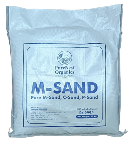 M Sand - 10 Kilograms Uniform Particle Size Dust Free Suitable for Small Works