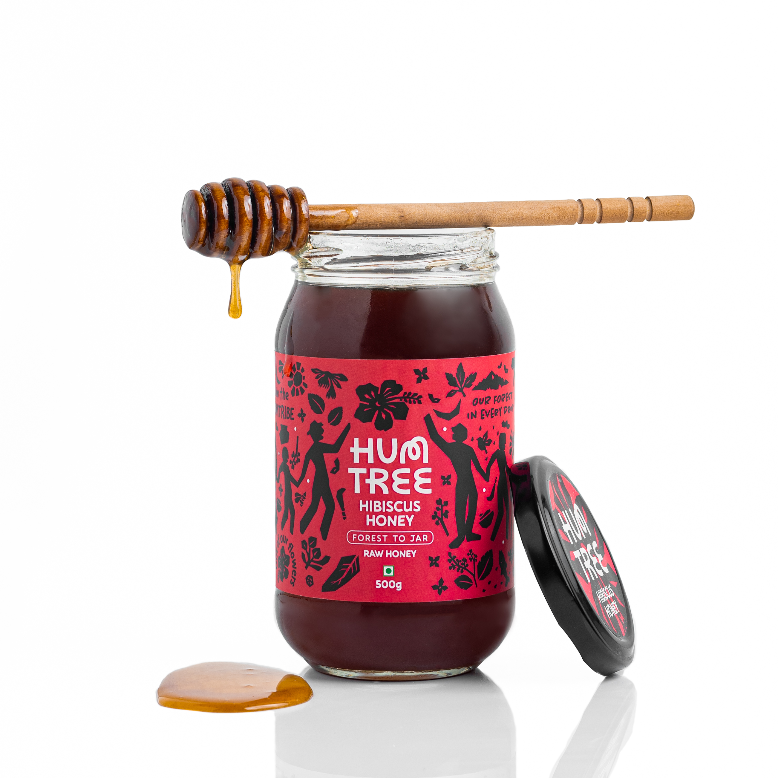 Unprocessed Hibiscus Raw Honey 500gm Pack