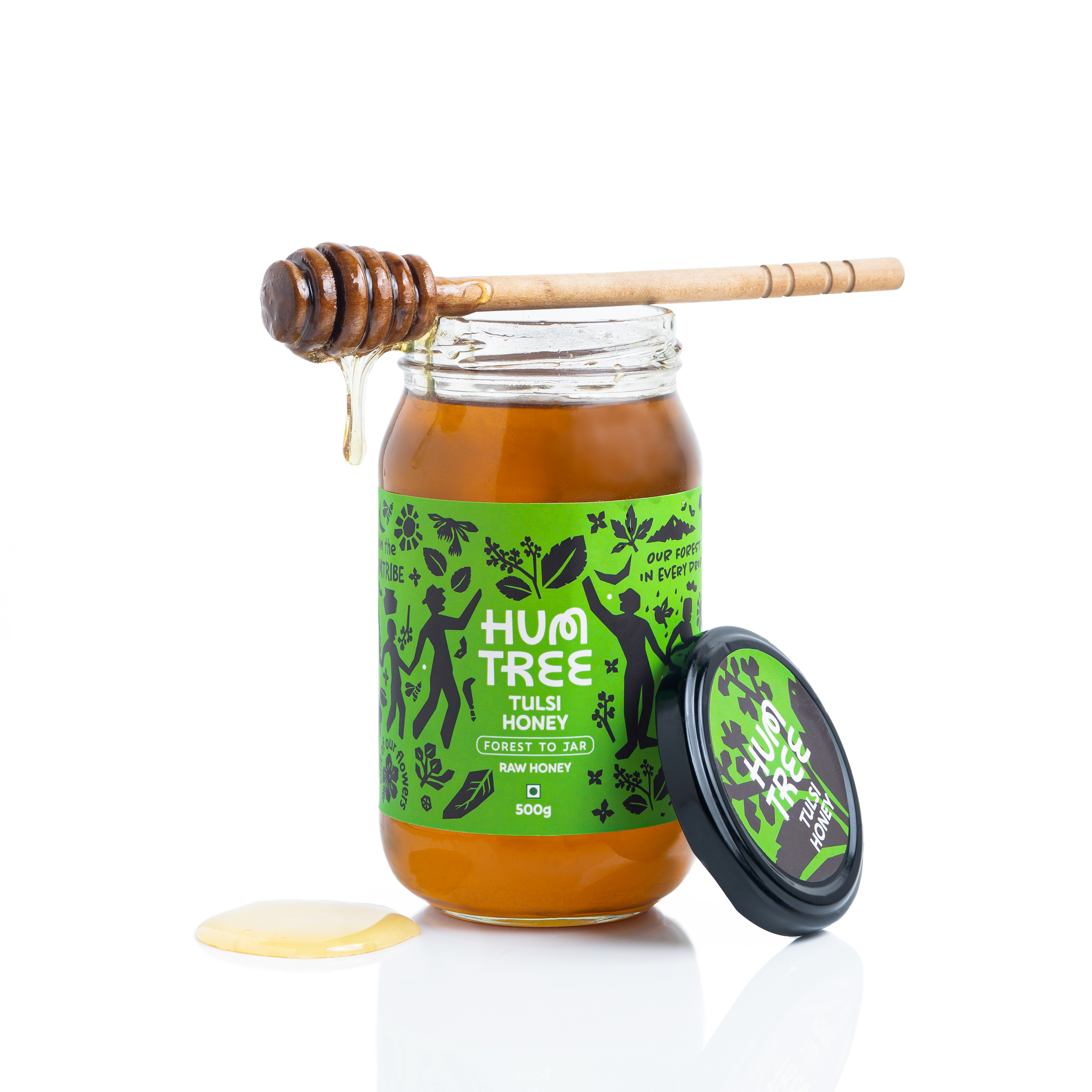 Unprocessed Tulsi Raw Honey 500gm Pack