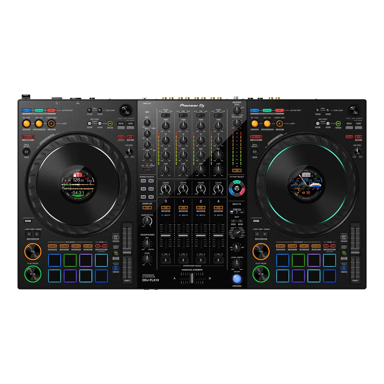 Pioneer Dj Ddj-flx10 4-deck Rekordbox And Serato Dj Controller