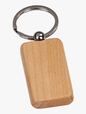 Wooden Key Chain - Color: Natural