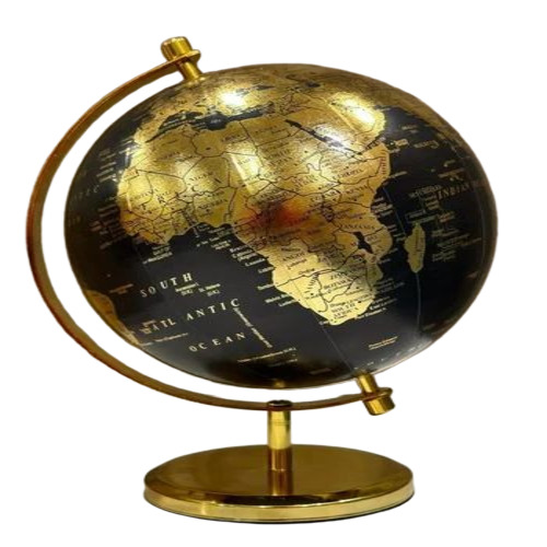 Black Golden World Globe