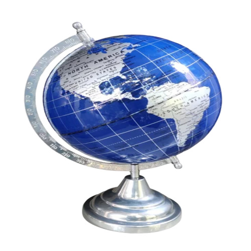 Blue Silver Decorative Globe