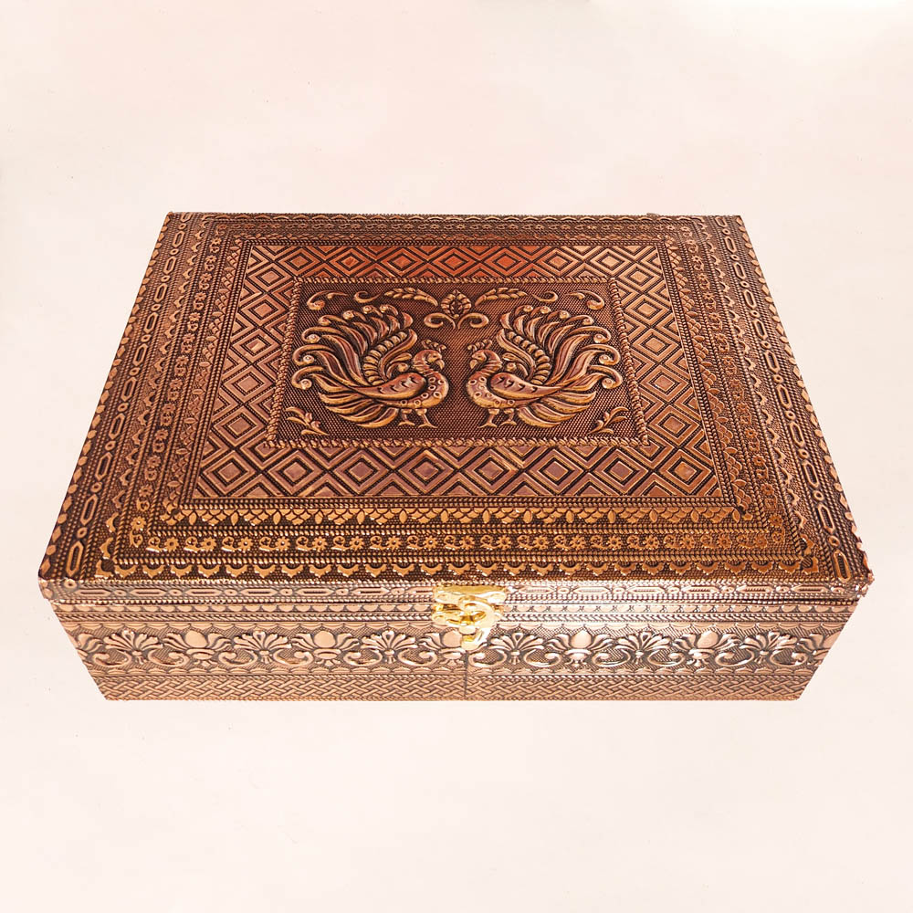 Elephant Oxidized Dry Fruit Box MOH-5202C