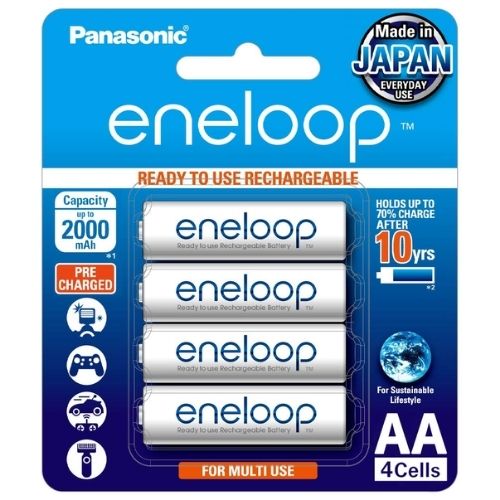 Panasonic Eneloop Aa 4cell Rechargeable Batteries