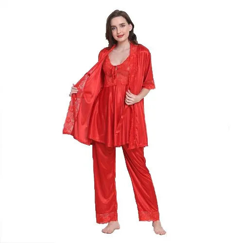 Ladies Satin Designer Night Dress