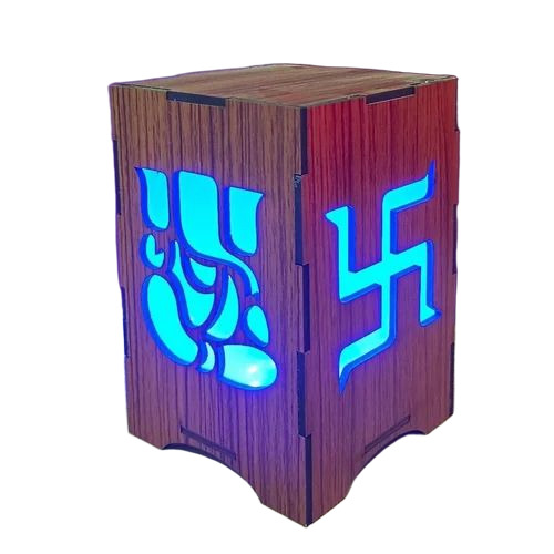 Swastik Wooden Led Lamp