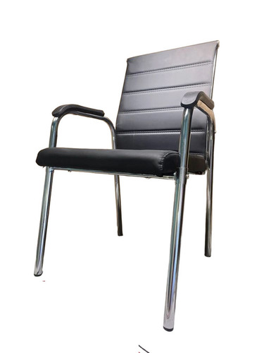 Visitor Chair Black Colour 3029 Pu Black