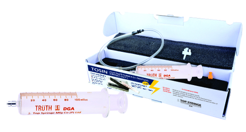 Truth Dga Glass Syringe 100ml Kit For Transformer Oil Sampling With 3 Way Stopcock & Padded Box