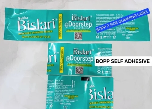Water Bottle Label Bopp 2 Side Gumming Printing Services