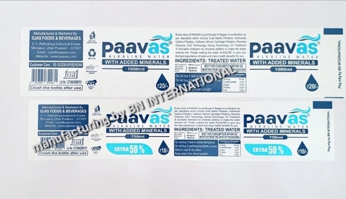 Water Bottle Label Printing Services