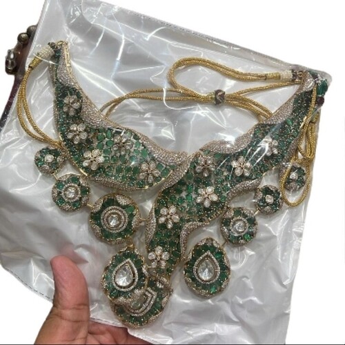 Kundan Necklace - Color: Green