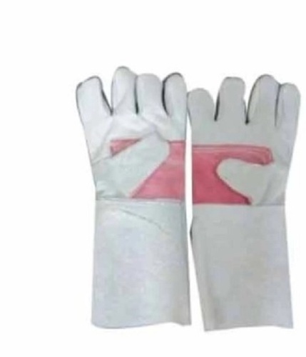 Leather Hand Gloves - Skin Friendly, Standard Size, Ivory White | Comfortable Wear, Neat Stitching, Suitable for Male Industrial Use in All Seasons
