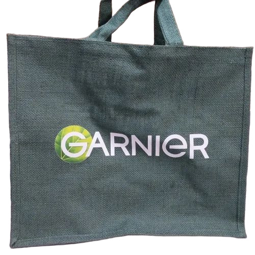 Green Printed Jute Bag