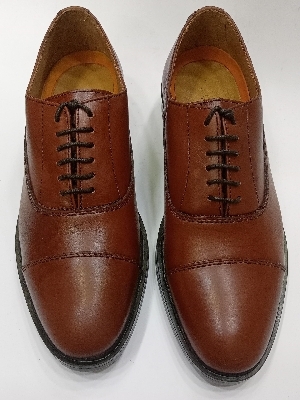 Brown Plain Leather Formal Shoes
