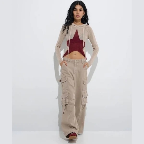 Cargo-Style High-Rise Ladies Jeans