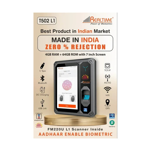 Realtime T502 Biometric Attendance Machine - Features: Easy To Use