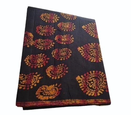 Black Handwork Cotton Saree