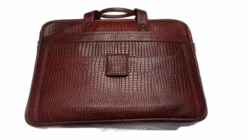 Croco Leather Laptop Bag