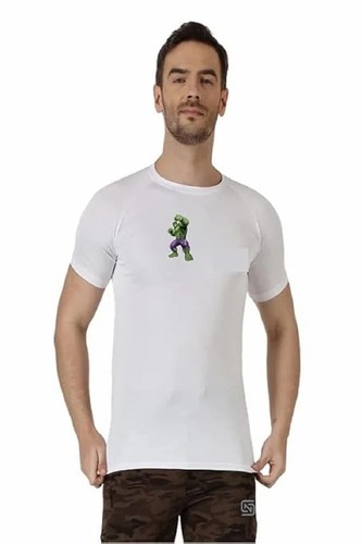 Sports Polyester Round Neck Men T Shirt