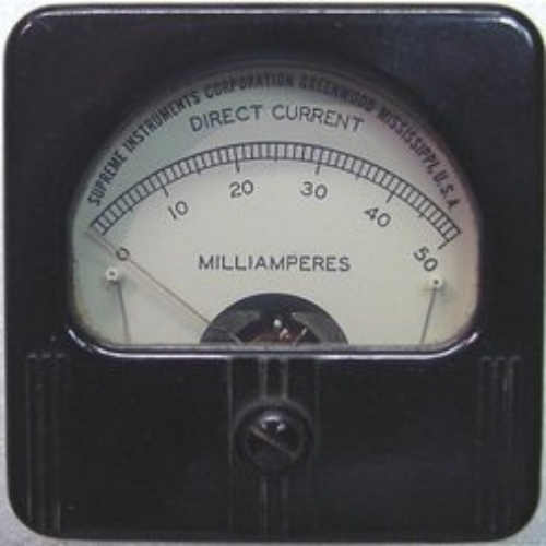 Vintage Direct Current Dc Milliammeter