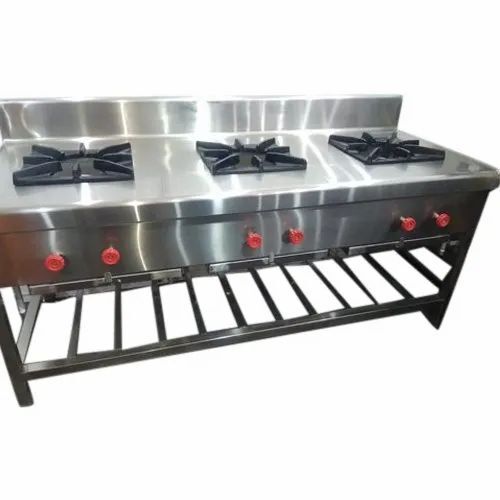 3 Burner Ss Gas Stove - Material: Stainless Steel