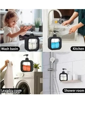 Liquid Soap Dispenser - Color: Black And Transparent