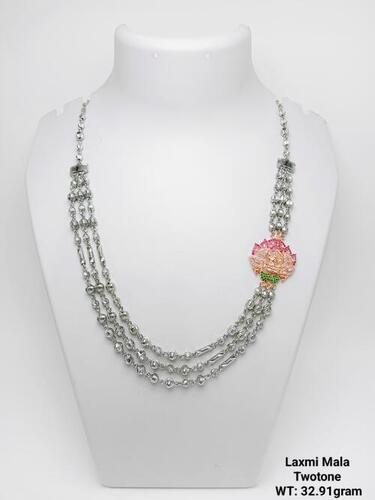 92.5 Silver Laxmi Mala - Gender: Women
