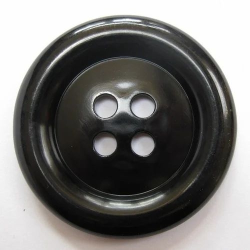 Black Plastic Button