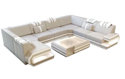 Classic Corner U Shape Sofa Set