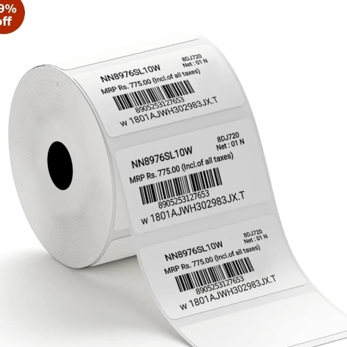 Printed Label - Color: White & Black