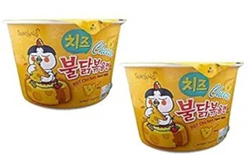 Samyang Big Bowl Hot Chicken Flavor Ramen Cheese Flavored Cup Noodle Soup (105g)