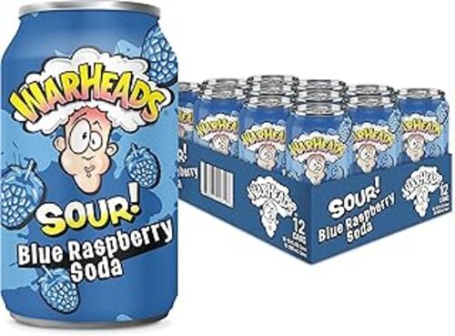 Sour Blue Raspberry Soda Drink 355ml - Capacity: 335 Milliliter (ml)
