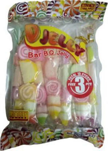 DJelly Bar B.Q. Jelly - Imported Soft Jelly Candy Sticks (18 Pcs Pack)