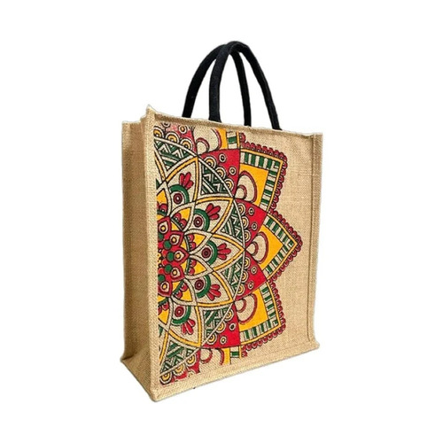 Jute Printed Zip Bags