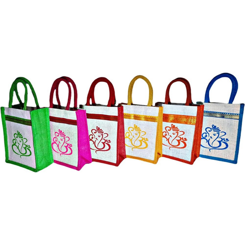 Multicolor Jute Thamboolam Bag