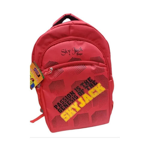 Red Printed School Bag
