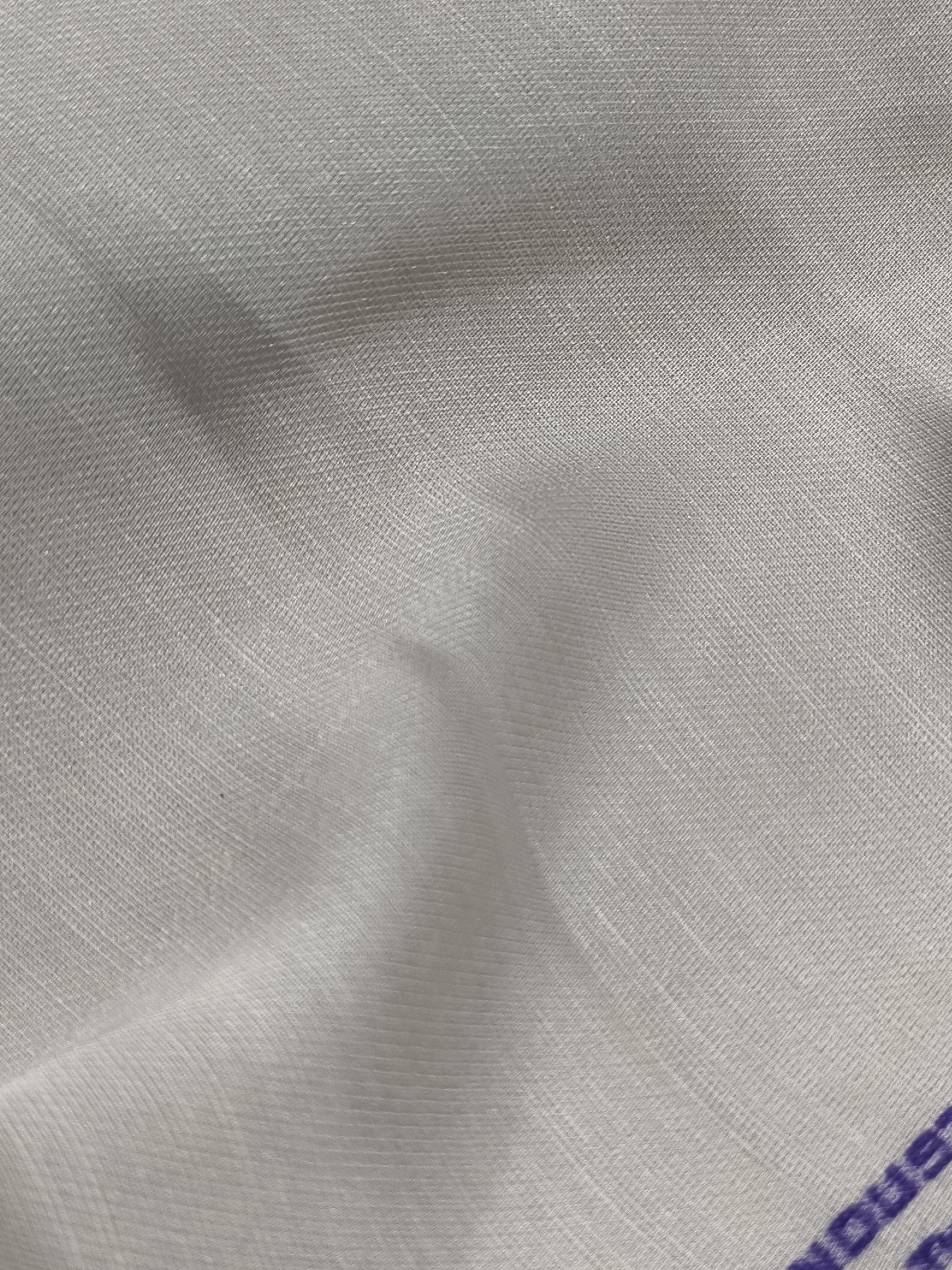 Viscose Linen Satin Rfd Fabric - Color: White