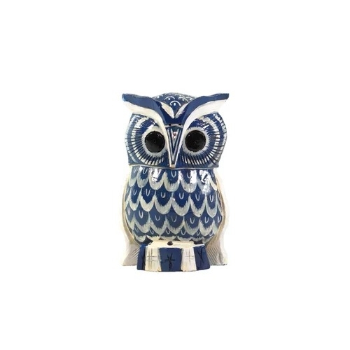 Blue White Owl Showpiece 