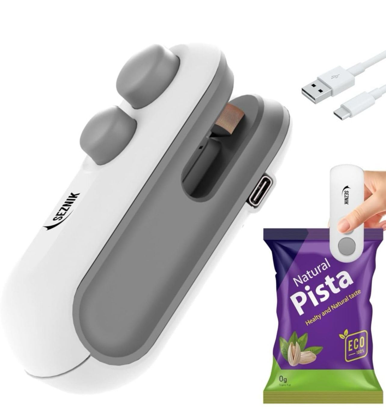 Mini Electric Sealing Machine - Color: White