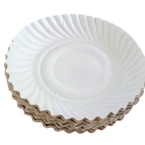Plain Paper Plate - Color: White