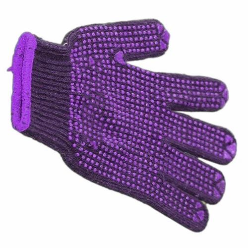 Purple Cotton Knitted Hand Gloves