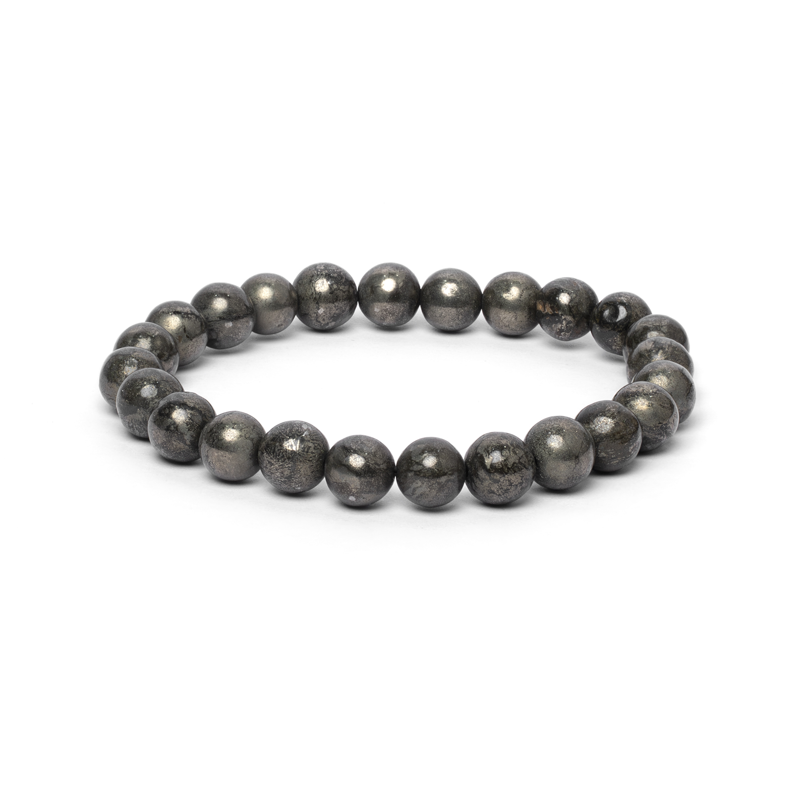 Pyrite Bracelet - Beads Colour: Metallic Gold-Bronze