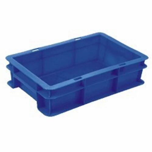 Rectangular Blue Industrial Plastic Crate
