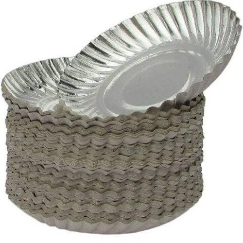 Silver Foil Paper Plate 